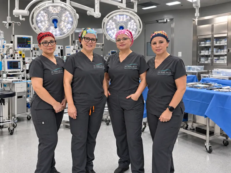 Dr. Isabel Balza and her surgical team in the operating room