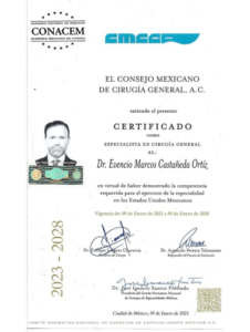 General Surgery council certification