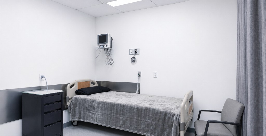 Private recovery suite at the surgical facility