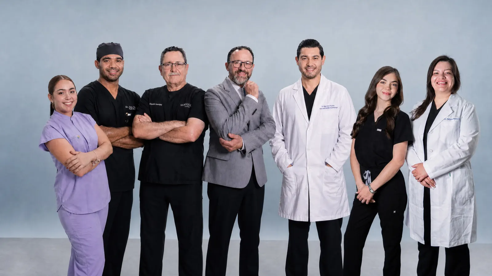 Group portrait of the partner Tijuana clinic team coordinated by Allure RT MX
