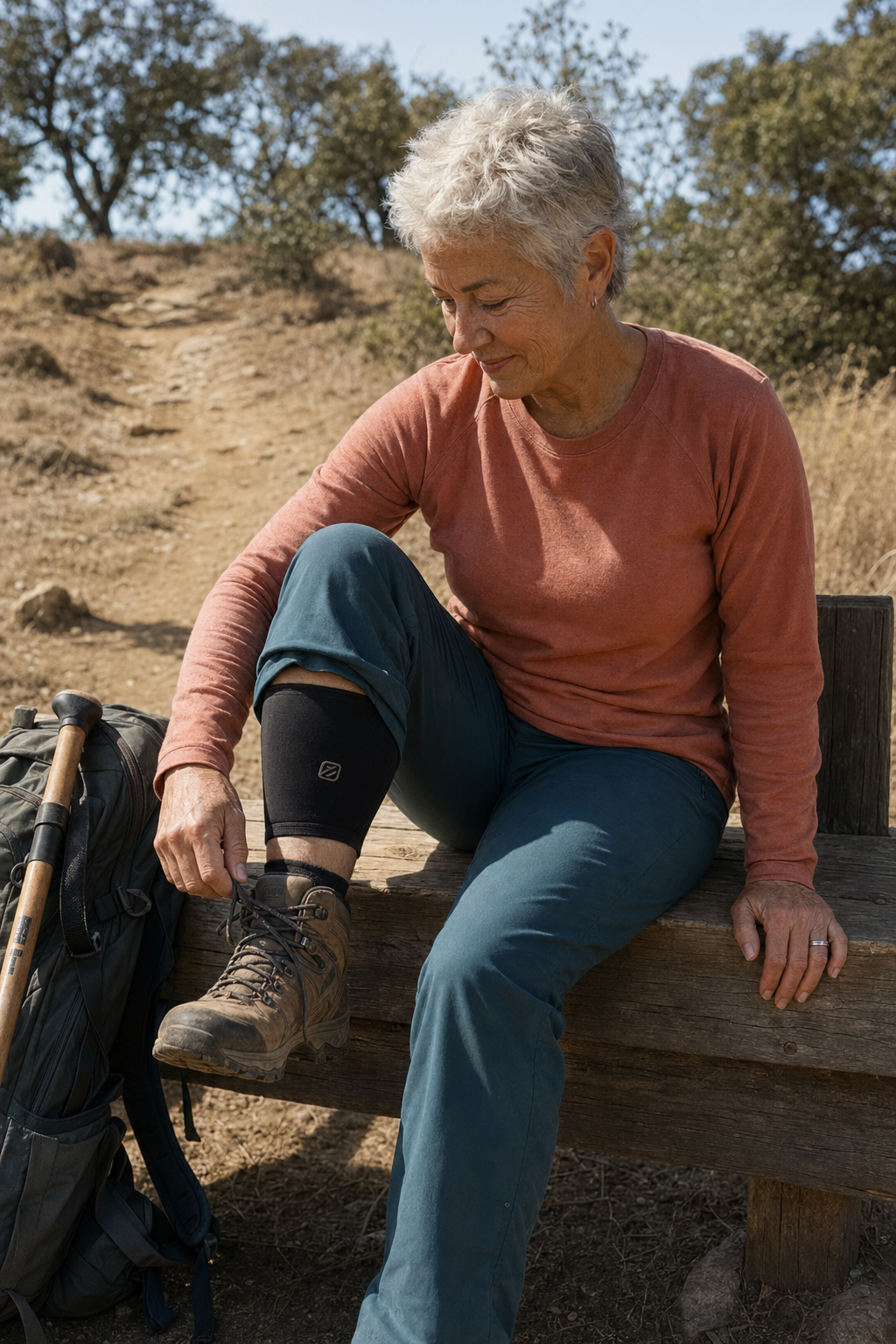 Regenerative Joint Recovery stem cell package &mdash; older patient stretching, vital and mobile