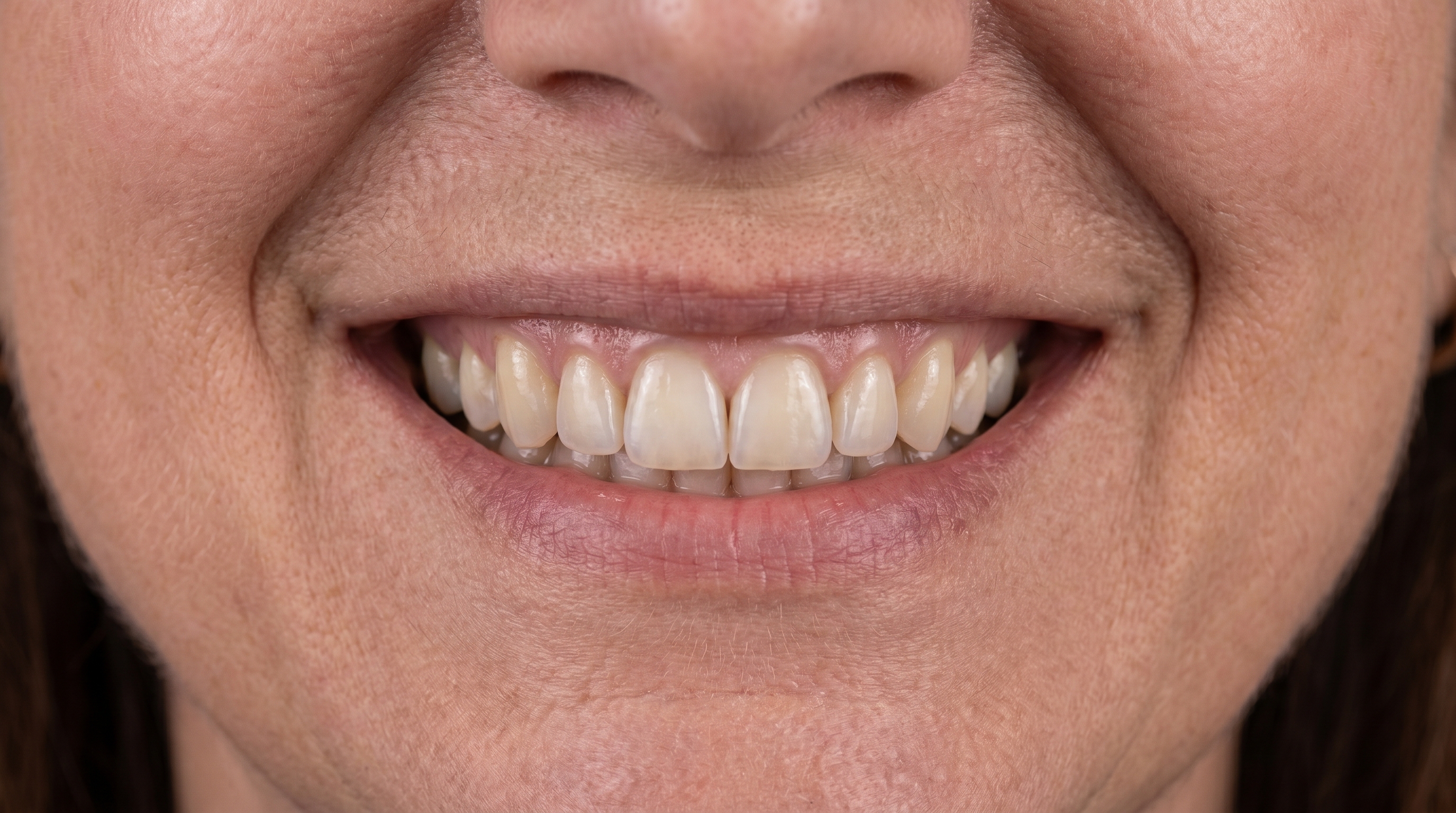 An anatomical illustration of an All-on-4 full-arch implant case.